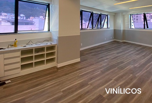 Piso vinílico instalado em ambiente interno
